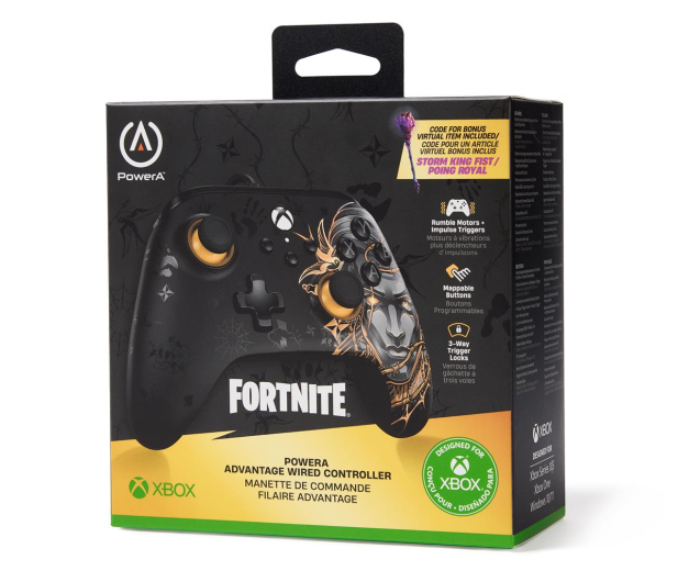 PowerA XS/PC Pad przewodowy Advantage FORTNITE Midas + DLC - 1232185 - zdjęcie 2